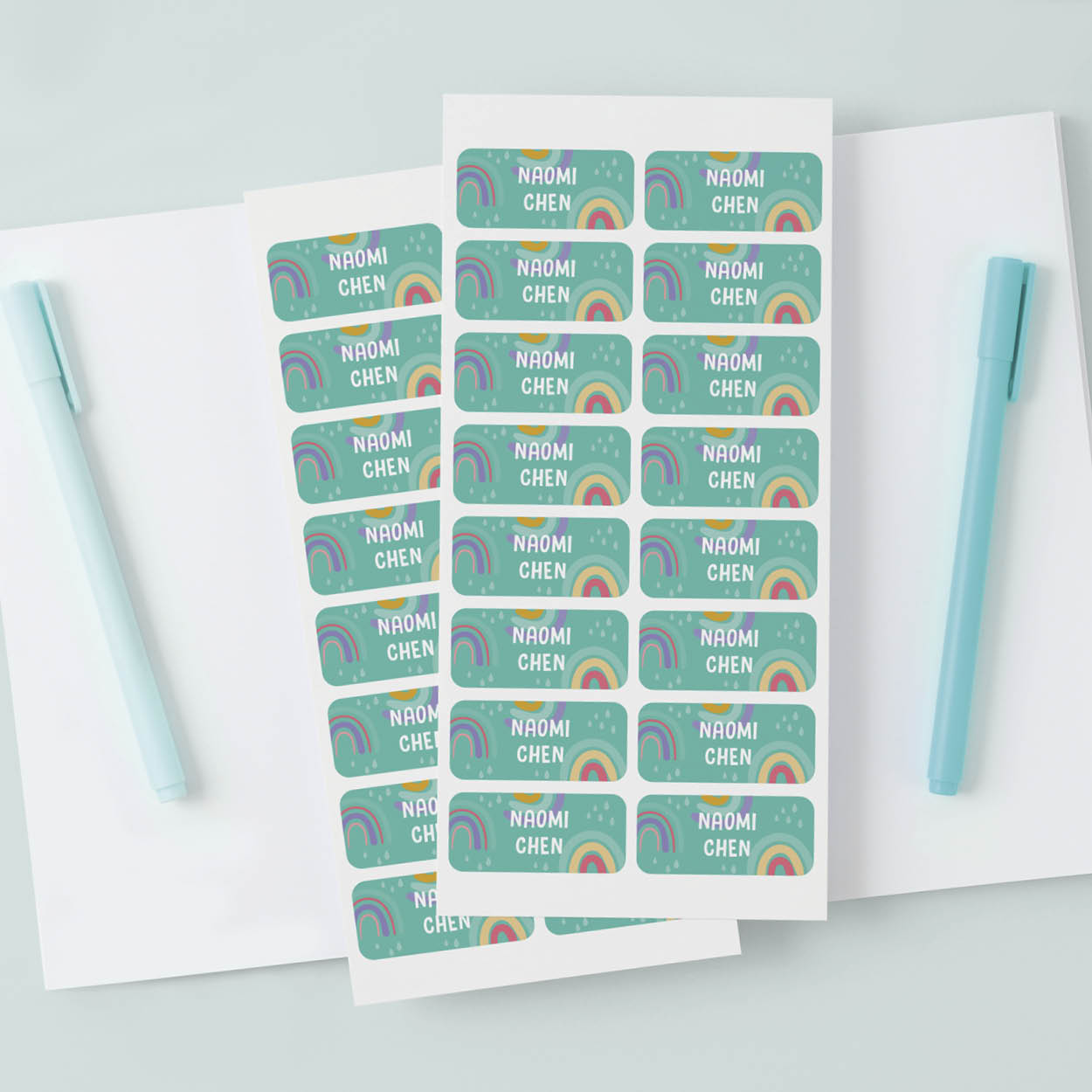 Medium Name Stickers - Promotional Pack – Hippo Blue